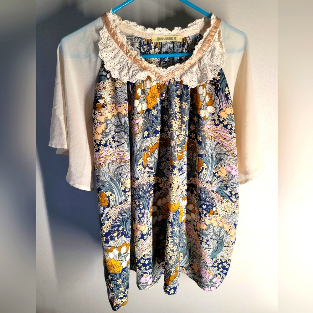 Sue-Marri Japanese Plus-size 2-Piece Shirt and Shorts set